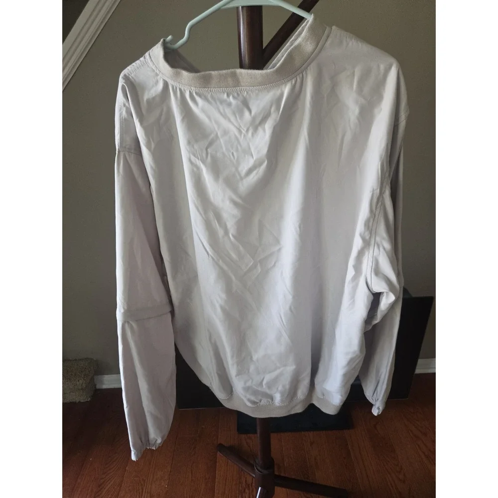 Johnny Walker Golf Pullover Windbreaker XL Devon & Jones Sport V Neck Beige...